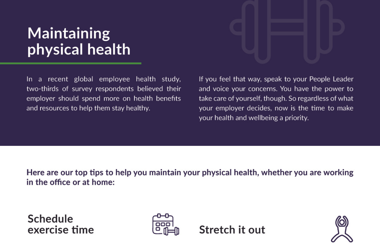 Maintaining physical health Maintaining physical health