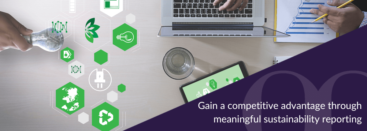 Gain a competitive advantage through meaningful sustainability reporting Banner